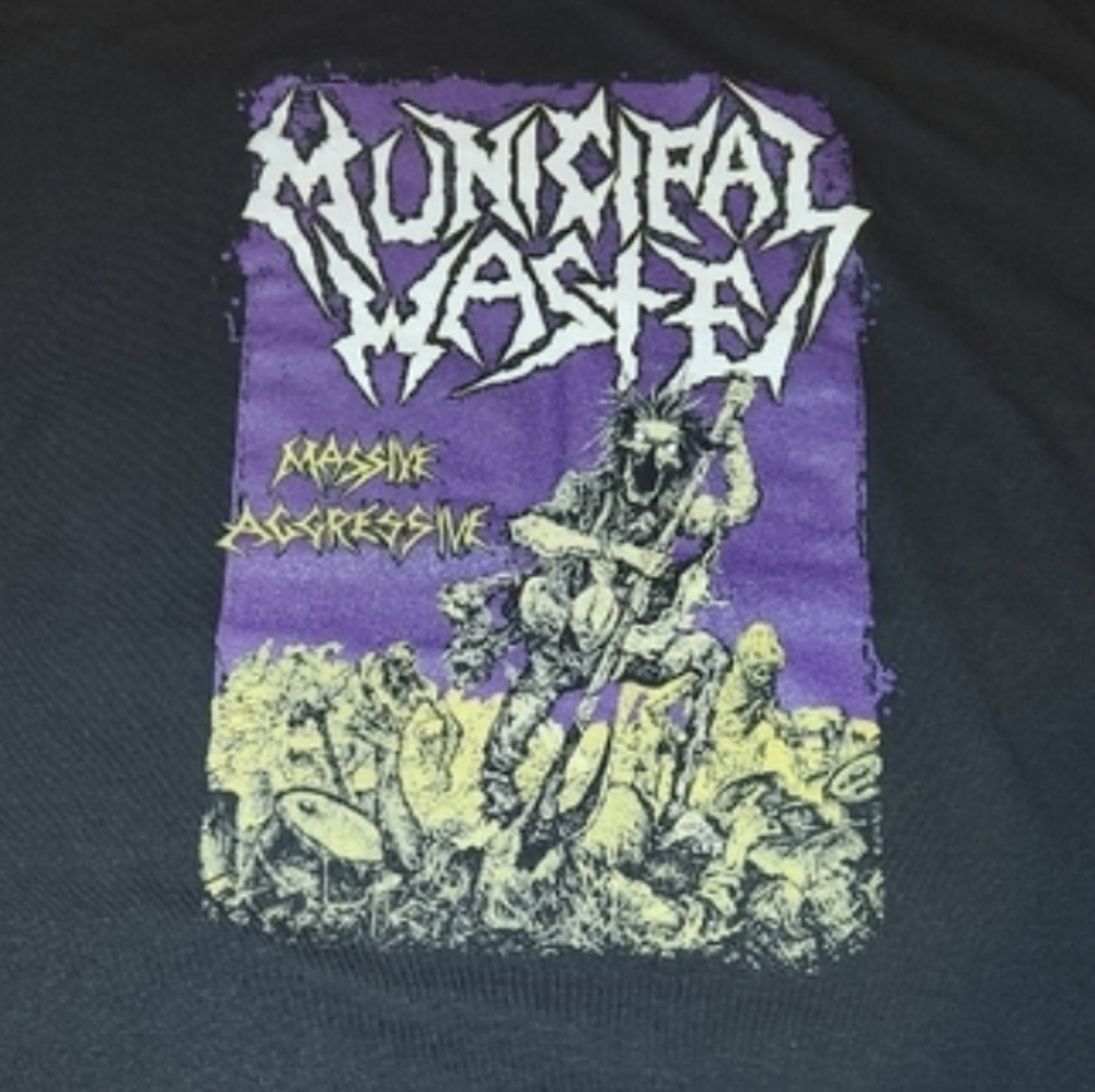 MUNICIPAL WASTE - MASSIVE AGGRESSIVE ALBUM - MENS SIZE XL
